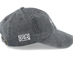 Heart & Heartbeat Washed Black Dad Cap - Fair