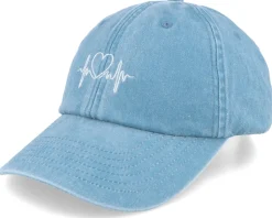 Heart & Heartbeat Washed Denim Dad Cap - Fair
