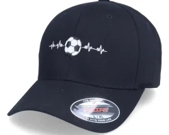 Heart Beat Football Black Flexfit - Forza