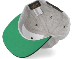 Heather Grey/Black Snapback - Yupoong