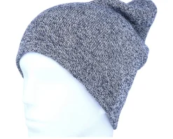 Heather Navy Long Blank Beanie - Beechfield