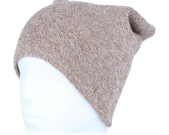Heather Oatmeal Long Blank Beanie - Beechfield