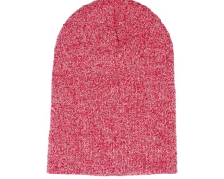 Heather Red Long Blank Beanie - Beechfield