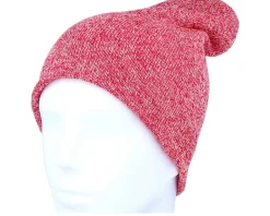 Heather Red Long Blank Beanie - Beechfield