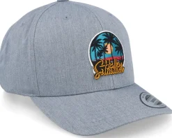 Hello Summer Palm Sunset Grey Adjustable - Kiddo Cap