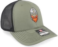 Helmet Viking Axe Cross Olive/Black Trucker - Vikings