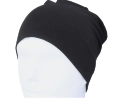Hemsedal Cotton Slouch Black Beanie - Beechfield