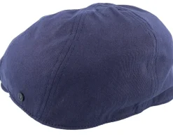 Henry Duckbill Navy Blue Flat Cap - Upfront
