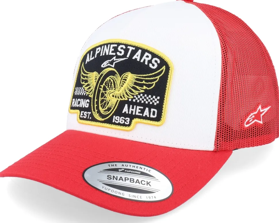 Heritage Patch Hat White/Red Trucker - Alpinestars
