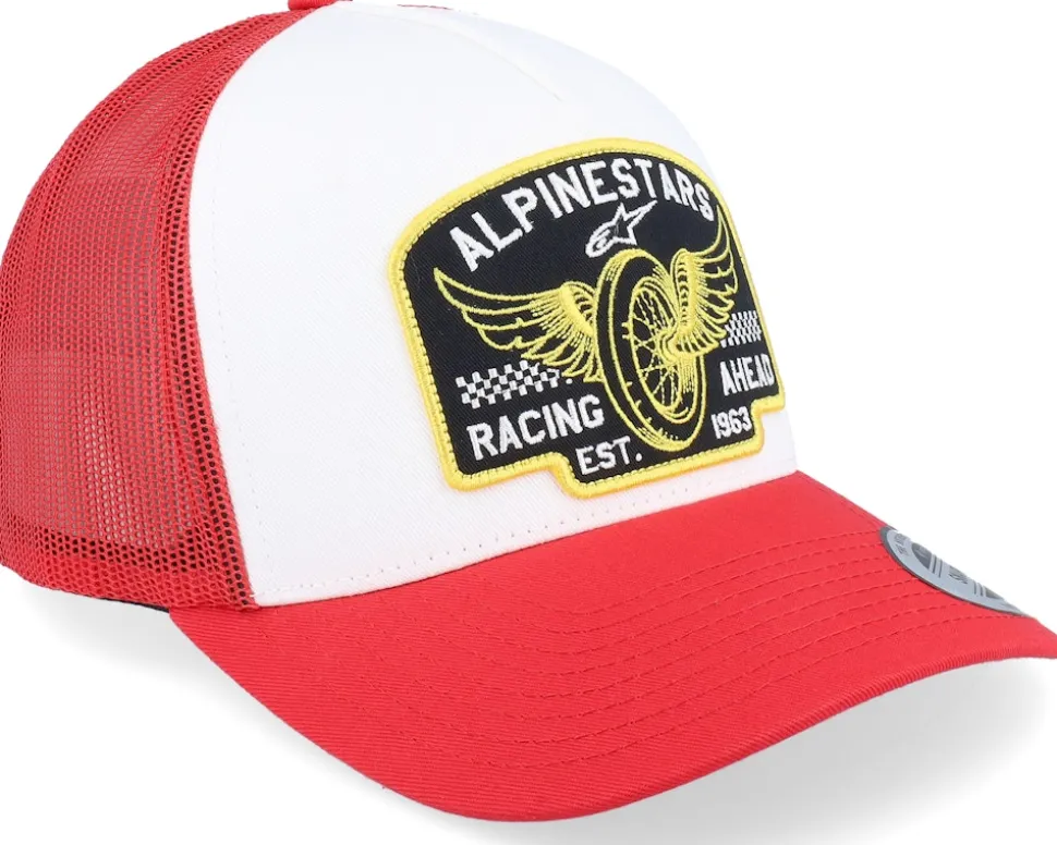 Heritage Patch Hat White/Red Trucker - Alpinestars