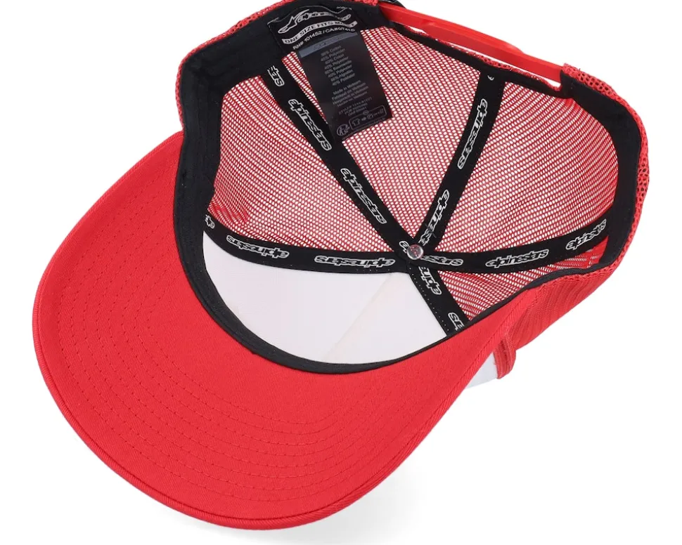 Heritage Patch Hat White/Red Trucker - Alpinestars