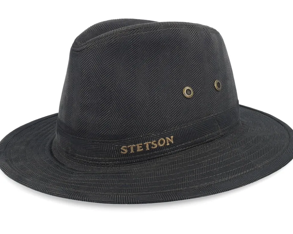 Herringbone Dark Olive Herringbone Traveller - Stetson