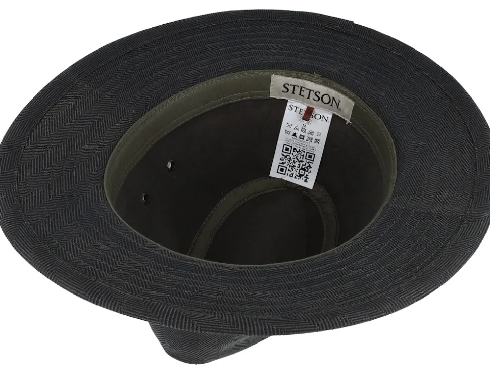 Herringbone Dark Olive Herringbone Traveller - Stetson