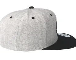 Hexagon Anchor Heather Grey Black Snapback - Jack Anchor