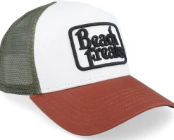 Hft Beach Freaks Brown/White/Wine A-Frame Trucker - Coastal