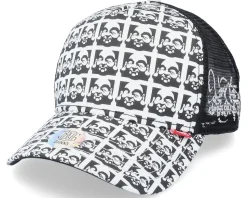 Hft Buddha Allover Black/White Trucker - Djinns