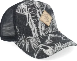 Hft Cap Aloha Couch Black A-Frame Trucker - Djinns