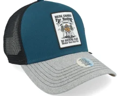 Hft Cap Being Cheered Petrol/Heather Grey A-Frame Trucker - Djinns