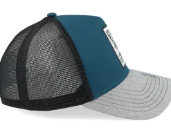 Hft Cap Being Cheered Petrol/Heather Grey A-Frame Trucker - Djinns
