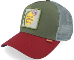 Hft Cap Bitter Olive/Wine/Grey A-Frame Trucker - Djinns
