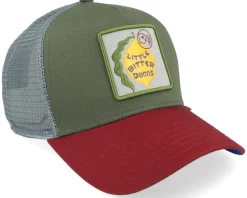 Hft Cap Bitter Olive/Wine/Grey A-Frame Trucker - Djinns