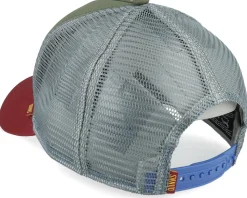 Hft Cap Bitter Olive/Wine/Grey A-Frame Trucker - Djinns