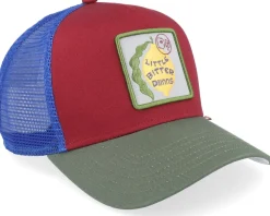 Hft Cap Bitter Wine/Blue A-Frame Trucker - Djinns