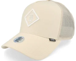 Hft Cap Fine Herringsbone Light Beige Trucker - Djinns