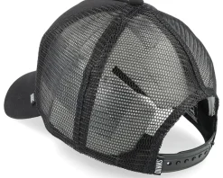 Hft Cap Fine Herringsbone Black Trucker - Djinns