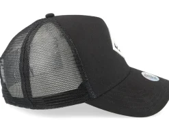 Hft Cap Fine Herringsbone Black Trucker - Djinns