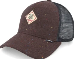 Hft Cap Mon Spots Dark Brown/Black A-Frame Trucker - Djinns