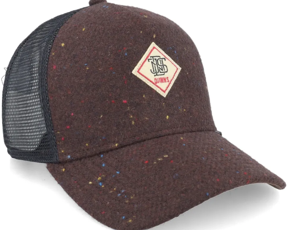 Hft Cap Mon Spots Dark Brown/Black A-Frame Trucker - Djinns