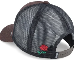 Hft Cap Mon Spots Dark Brown/Black A-Frame Trucker - Djinns