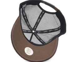 Hft Cap Mon Spots Dark Brown/Black A-Frame Trucker - Djinns