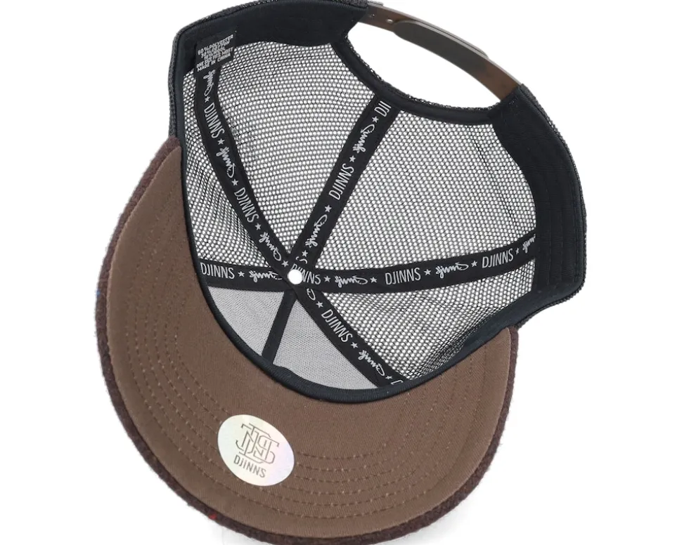 Hft Cap Mon Spots Dark Brown/Black A-Frame Trucker - Djinns