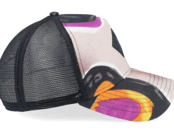 Hft Cap Paintdots Black/Orange/Purple A-Frame Trucker - Djinns