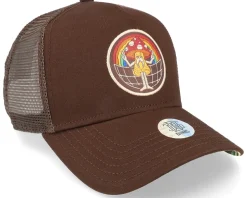Hft Cap Peace & Harmony Brown Trucker - Djinns