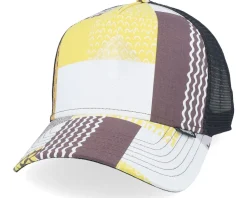 Hft Cap Summerpattern Grey/White/Yellow A-Frame Trucker - Djinns