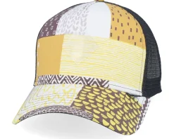 Hft Cap Summerpattern Grey/White/Yellow A-Frame Trucker - Djinns