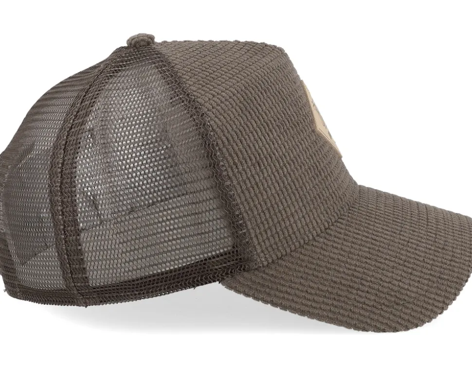 Hft Cap Waffle Corduroy Brown A-Frame Trucker - Djinns