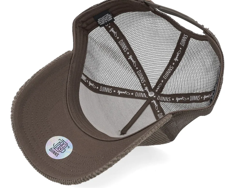 Hft Cap Waffle Corduroy Brown A-Frame Trucker - Djinns