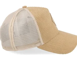 Hft Cap Waffle Corduroy Beige A-Frame Trucker - Djinns