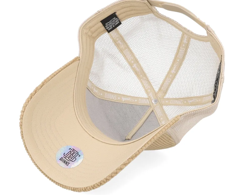 Hft Cap Waffle Corduroy Beige A-Frame Trucker - Djinns