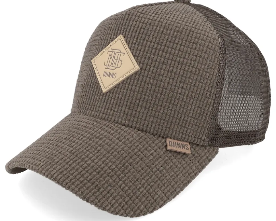 Hft Cap Waffle Corduroy Beige A-Frame Trucker - Djinns