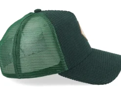 Hft Cap Waffle Corduroy Green A-Frame Trucker - Djinns