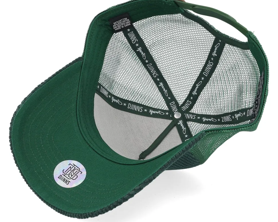 Hft Cap Waffle Corduroy Green A-Frame Trucker - Djinns