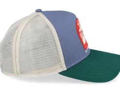 Hft Comes The Sun Beige/Bluegrey/Green A-Frame Trucker - Coastal