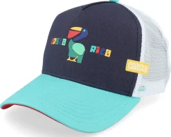 Hft Costa Rica White/Navy/Turqouise Trucker - Coastal