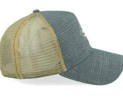 Hft Cottoncheck Light Olive Trucker - Djinns