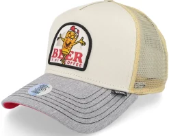 Hft Food Beer & Coffee Grey/Heather Grey Trucker - Djinns